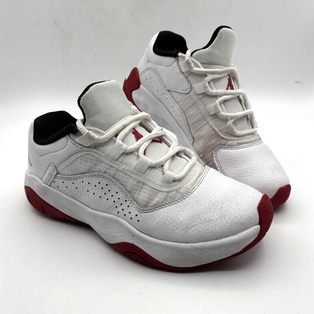 Jordan Boys Low Top Sneakers White Red Black Size Boys 4 Y  Athletic Basketball